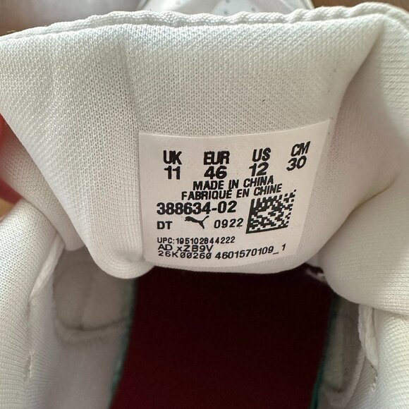 Puma Slipstream Always On Lace Up Mens White/Maroon Sneakers US 12 - Picture 12 of 12